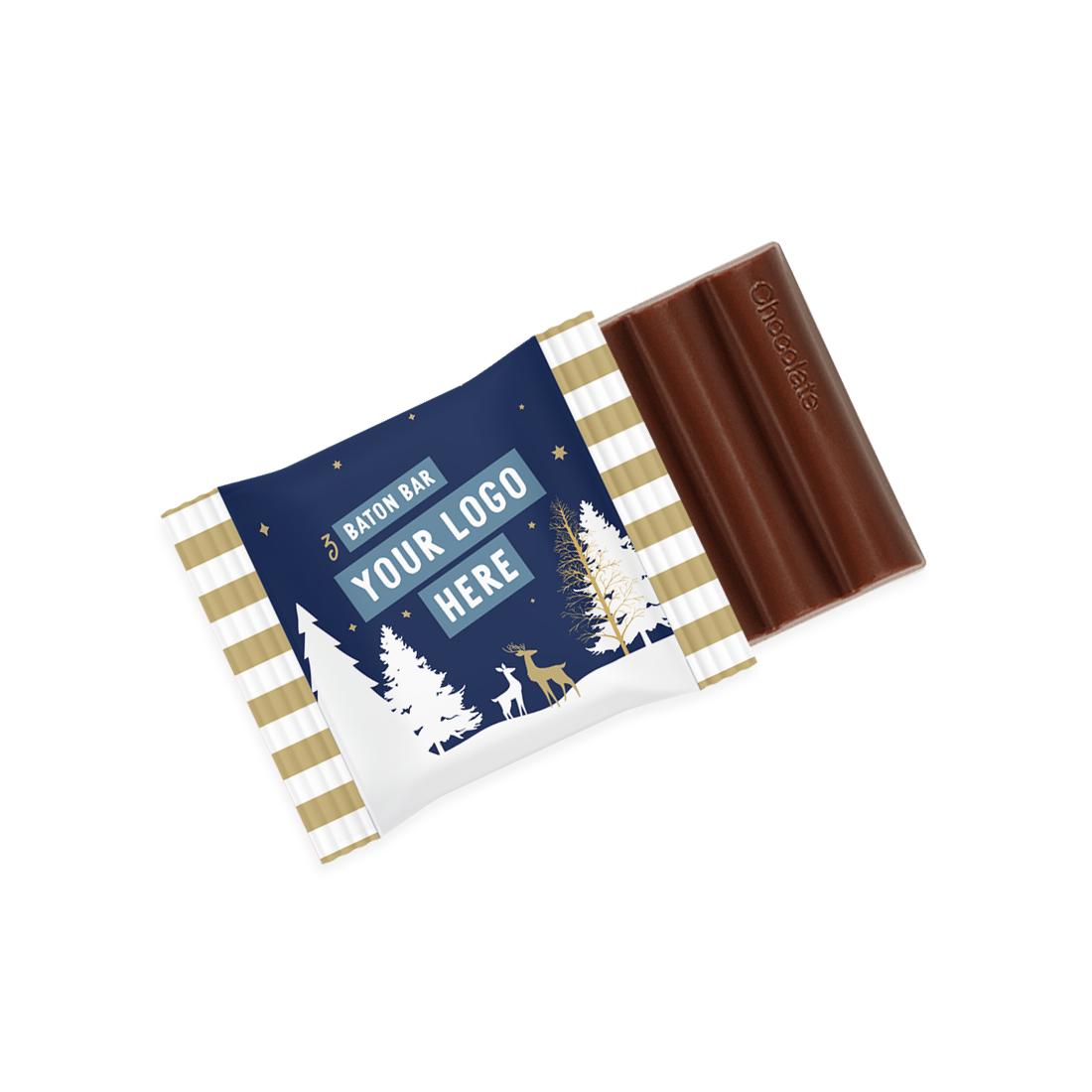 Winter Collection – 3 Baton Bar - Milk Chocolate - 41% Cocoa | Calver