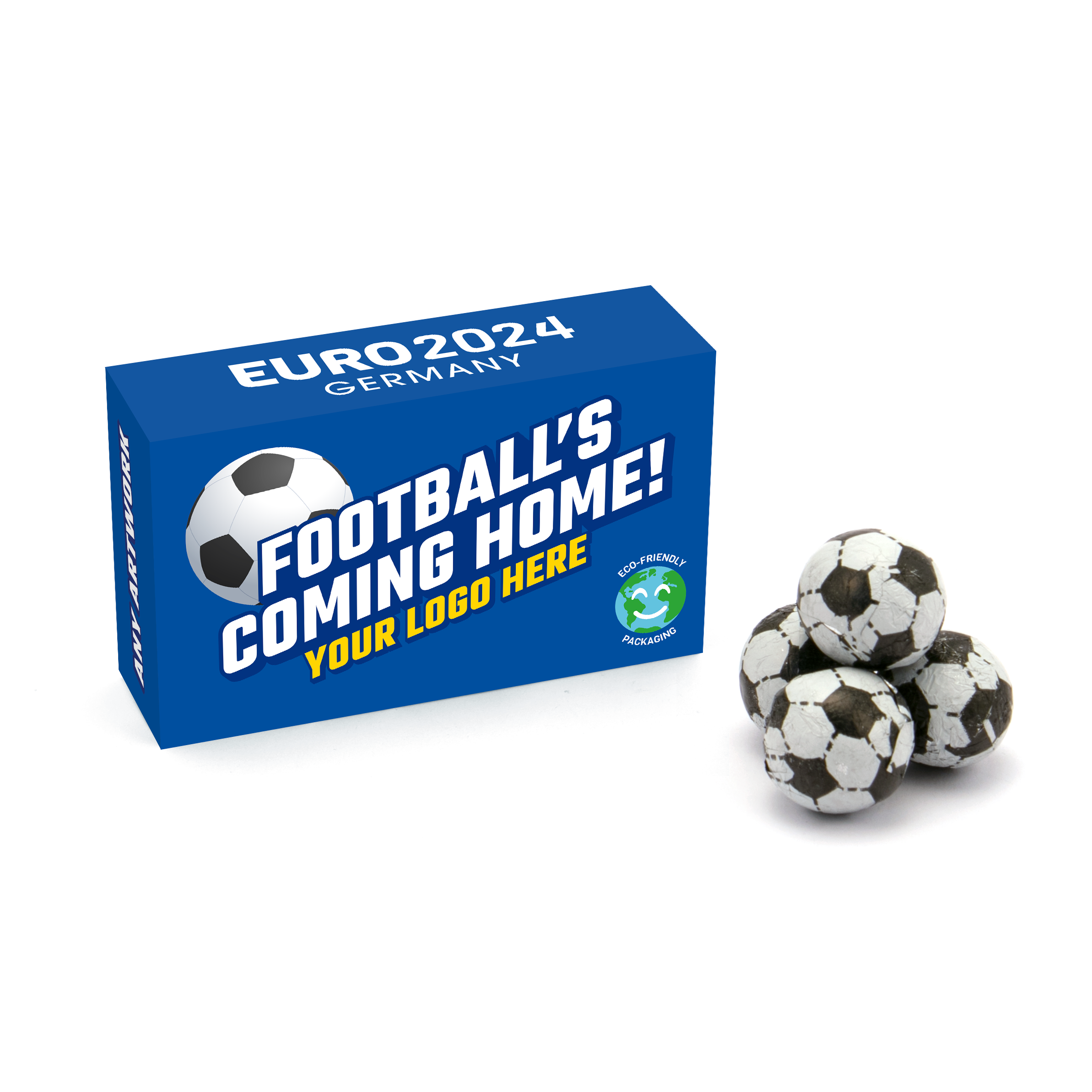 Euro 2024 - Eco Maxi Box - Chocolate Footballs