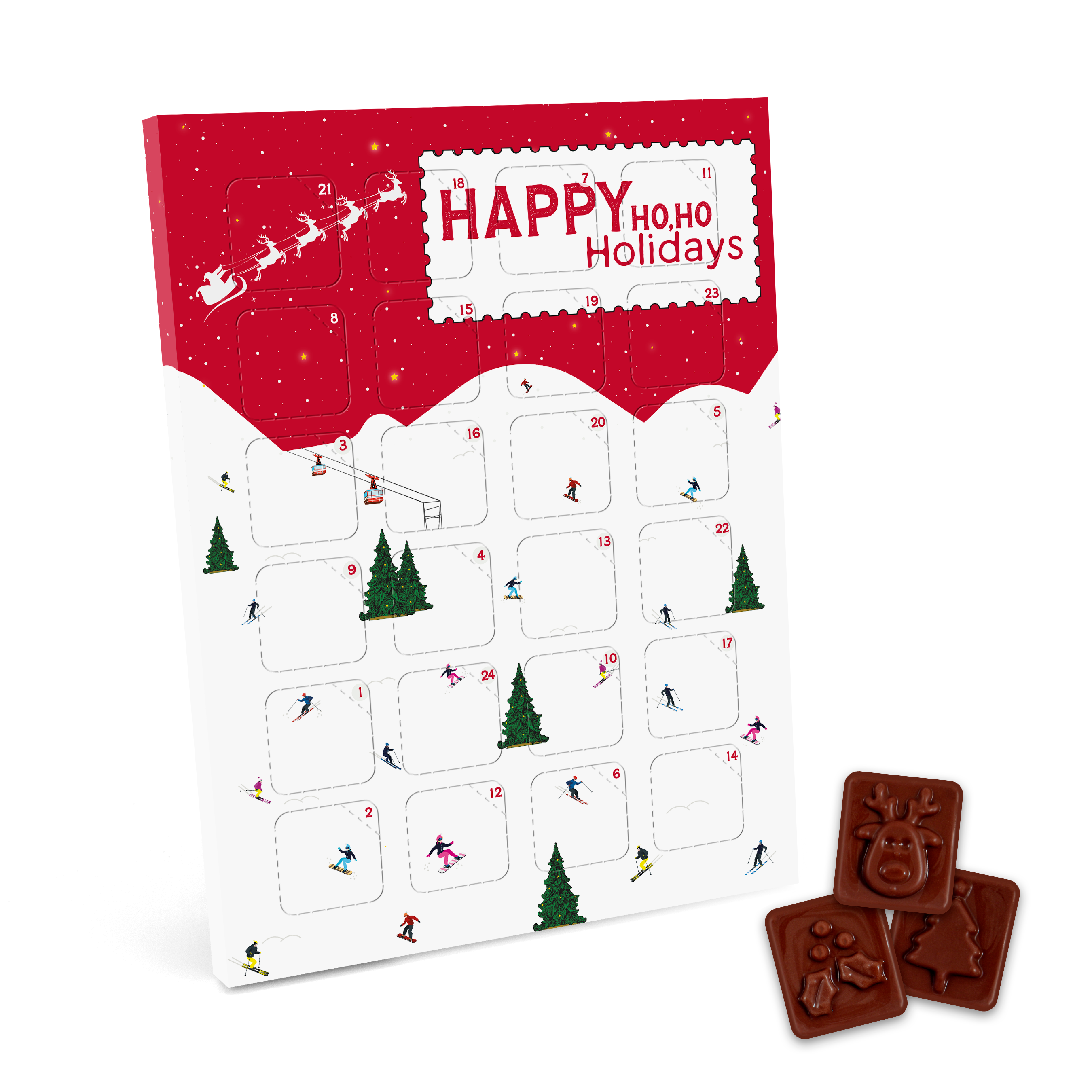 Advent Calendars - Maxi Advent Calendar - Vegan Dark Chocolate - 71% Cocoa