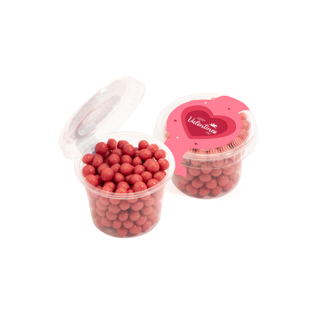 Valentines – Eco Mini Pot – Ruby Chocolate Pearls